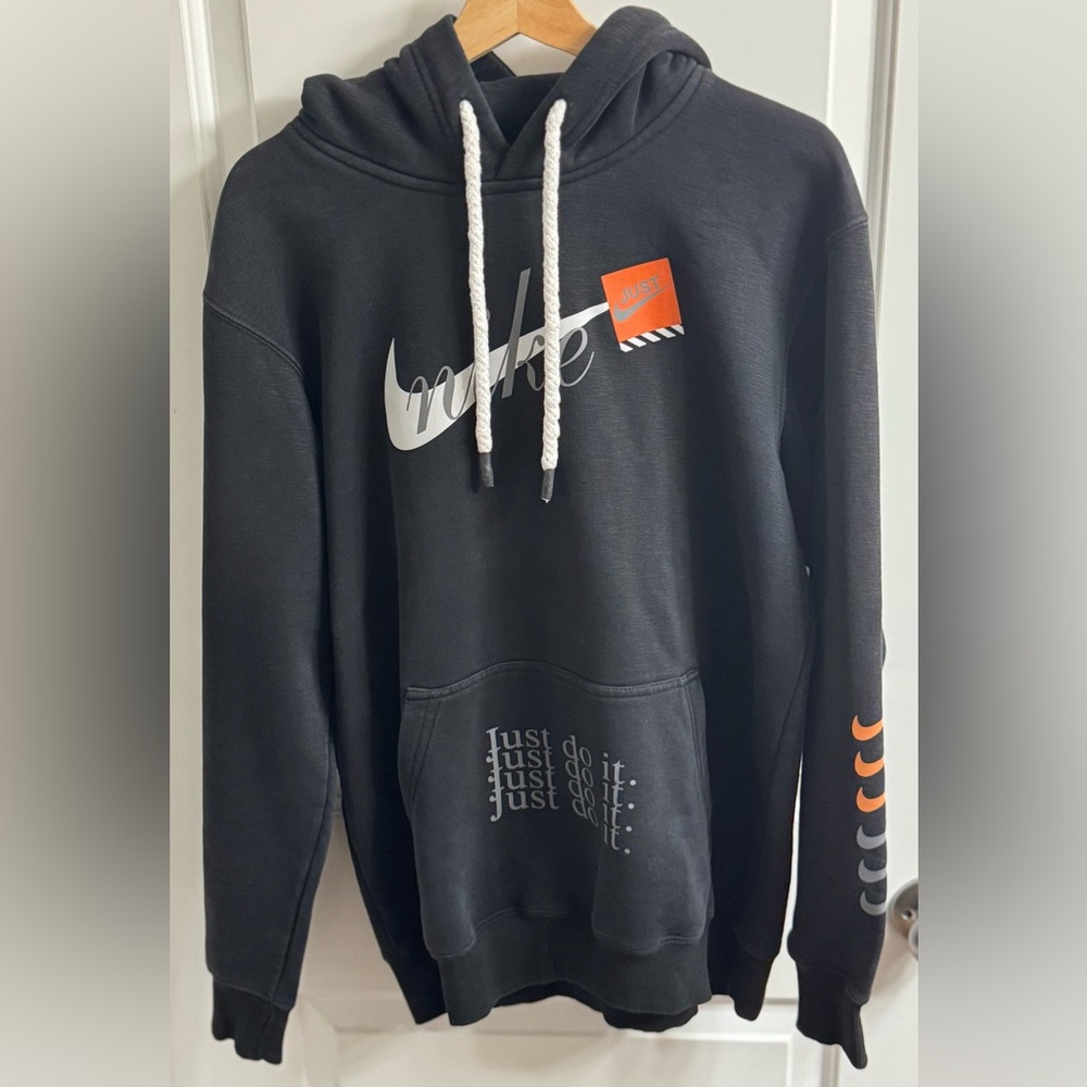 Nike Black Sweatshirt with Orange Accents